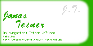 janos teiner business card